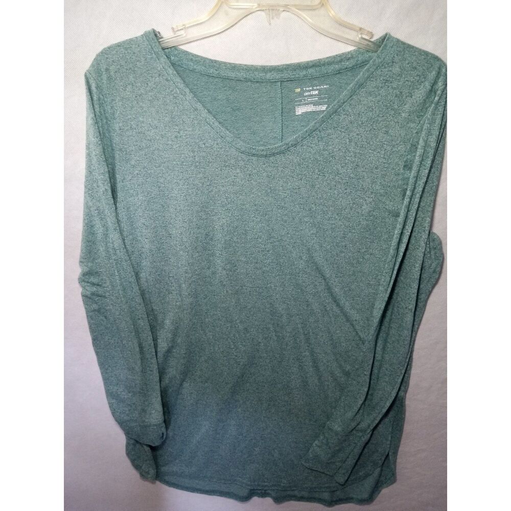 Tek Gear Dry Tek womens large green long‎ sleeve